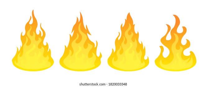 Collection of bonfire icon set. Design element