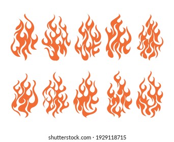 Collection of bonfire icon set. Design element