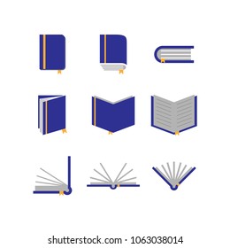 Collection of book graphic template vector