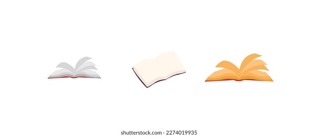 collection of book illustrations neatly arranged in vector form