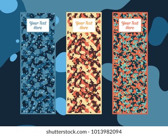 It's a collection of bookmarks with colored abstract patterns