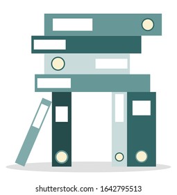 Collection of books or files with documentation. Isolated icon of textbook or encyclopedia in closeup. Material for education or workplace interior design. Publication set vector in flat style