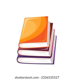 Sammlung von Büchern.Ein Stapel Bücher, Lehrbücher.Weltbuchtag, zurück zur Schule.Vektorgrafik.