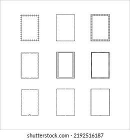 Collection of Border Template Ornament Illustrations  