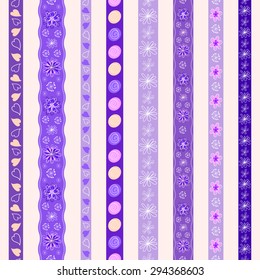 Collection borders for decor. Vector illustration.