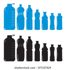 Collection bottles different shapes Vector  EPS  10 (non transparent elements  non gradient)