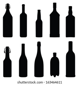 Collection of bottles (vector illustration)