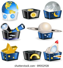 Collection of boxes - astronomy