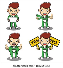 una colección de servicios de limpieza para niños