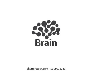 Collection of brain, creation and idea logo. Brain, Creative and learning icons
