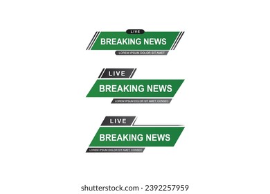 Colección de noticias de última hora de la plantilla de vector de tercer conjunto inferior
