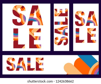 Collection of breathtaking mobile banners for shopping