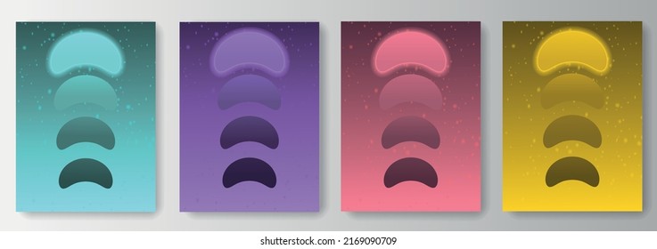 Colección de neones abstractos brillantes