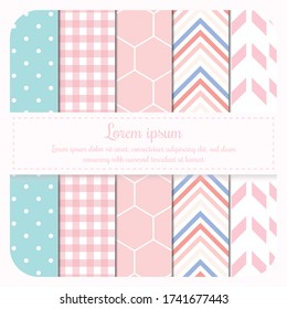collection of a bright pastel geometric patterns. - abstract background design. - vector illustration.