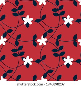 Collection of bright seamless vector patterns. Floral ornament. For cards, backgrounds, sites, scrapbooking clothes, bedding, pillowcases and tablecloths. Flowers and leaves of an orange tree. EPS 10
