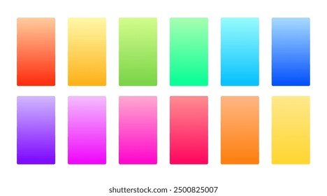 collection of bright and smooth multicolor vibrant element backdrop design vector