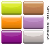 Collection of brightly colored web buttons with room to add text or icons
