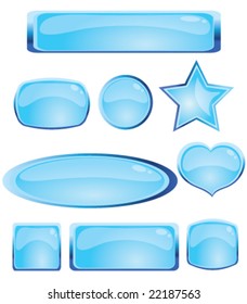 Collection of brightly colored web buttons