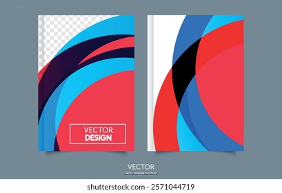 Collection of brochure designs for book covers with elegant and beautiful design. Flyer template back and front design vector image