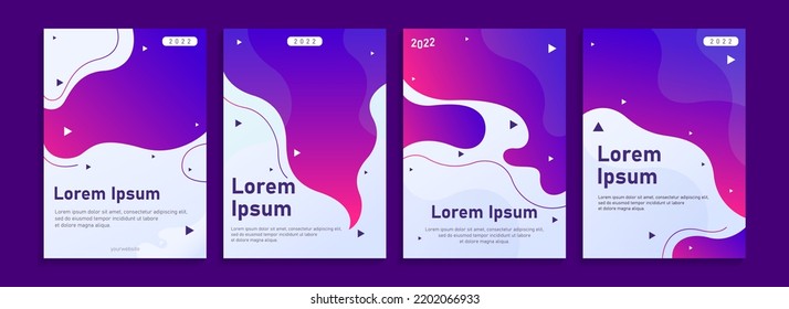 a collection of brochure templates, book covers, posters. A4 paper size. colorful abstract design