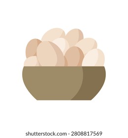 Collection of brown chicken eggs
