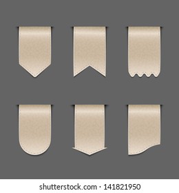 Collection of brown ribbons