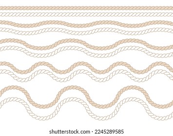 Collection of Brown Ropes in Various Style.