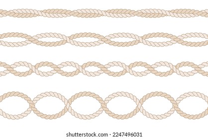 Collection of Brown Ropes in Various Style.