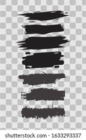 Collection of brush back and white transparent