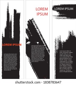 Collection of brush stroke banners