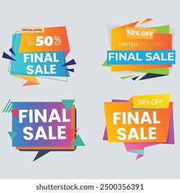 Collection of brush stroke sale, stickers and tags banners, sales label collection suitable for design promotion media