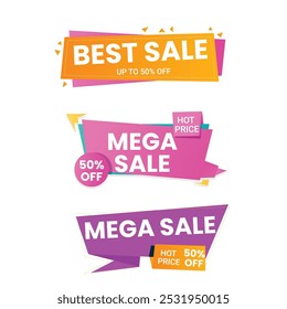 Collection of brush stroke sale, stickers and tags banners, sales label collection suitable for design promotion media