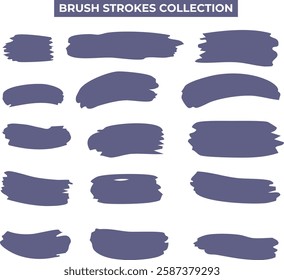 collection of brush stroke vectors