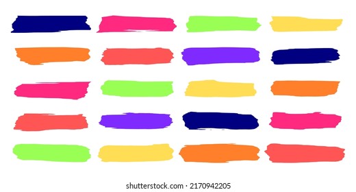 Collection of brush strokes watercolor graphic element