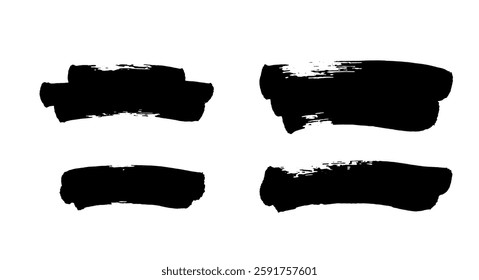 A collection of brushed textures. handwriting material set