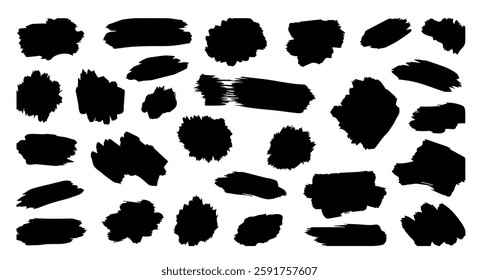 A collection of brushed textures. handwriting material set