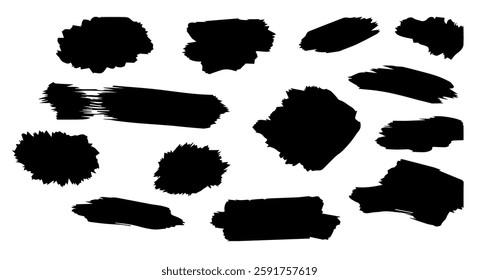 A collection of brushed textures. handwriting material set
