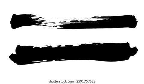 A collection of brushed textures. handwriting material set