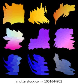 A collection of brushes for the image of the sky of the sunset and the sea. Blue violet and lilac patterns for creating the texture of the sea of the sky and sunset.
