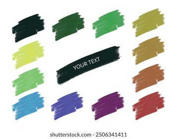 collection of brushes for text decoration