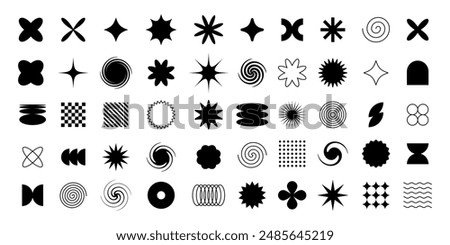collection of brutalist geometric shapes