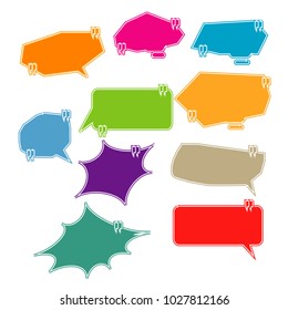 collection of bubble speech pop art quote box template illustration vector