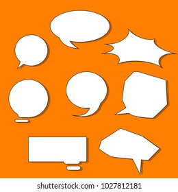 collection of bubble speech pop art quote box template illustration vector
