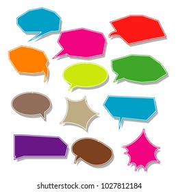 collection of bubble speech pop art quote box template illustration vector