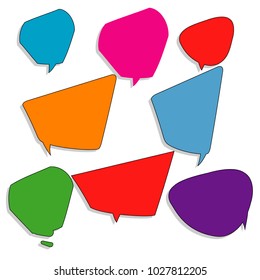 collection of bubble speech pop art quote box template illustration vector