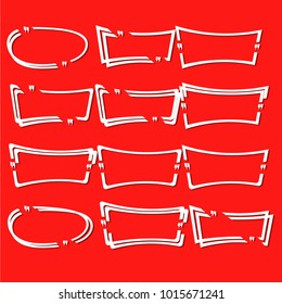 collection of bubble speech quote box illustration vector template