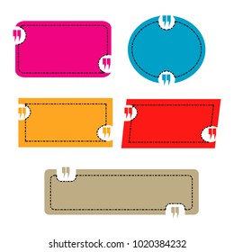 collection of bubble speech quote box illustration vector design template