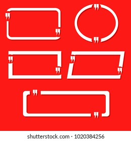 collection of bubble speech quote box illustration vector design template