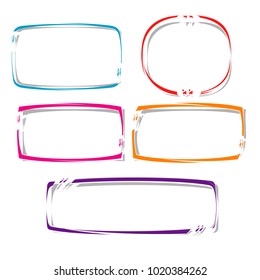 collection of bubble speech quote box illustration vector design template