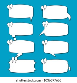 collection of bubble speech quote box marks illustration template vector